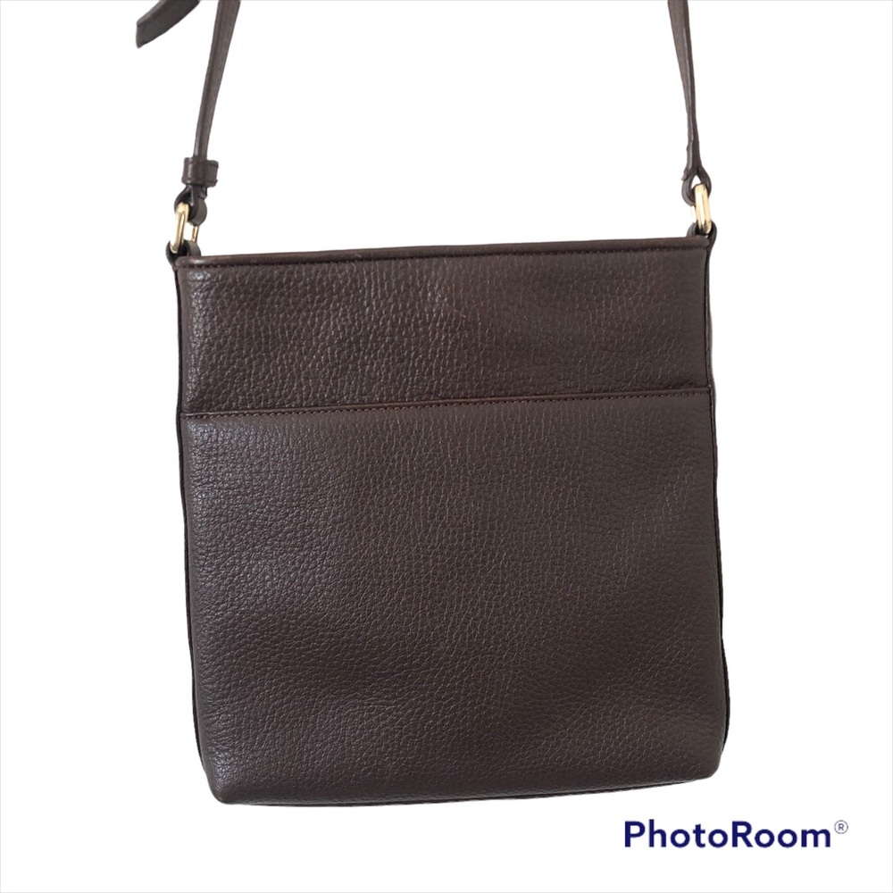 Cole Haan woven brown leather cross body bag with magnetic closure - Picture 5 of 9